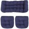 Sunnydaze Indoor/Outdoor Olefin 3-Piece Tufted Settee Cushion Set - Blue